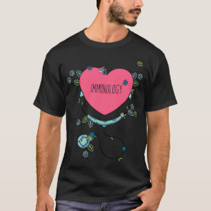 Hand Drawn Immunology Stethoscope Love Cute Immuno T-Shirt