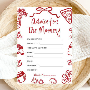 Hand Drawn Italian Advice for the Mommy-to-be Card