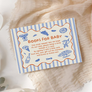Hand Drawn Italian Baby Shower Book Request Enclosure Card