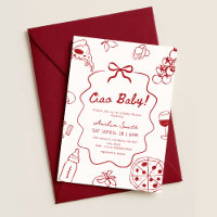 Hand Drawn Italian Ciao Baby Shower