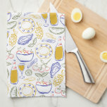 Hand Drawn Italian Food  Tea Towel<br><div class="desc">Kitchen towel is featuring a hand drawn italian food pattern</div>