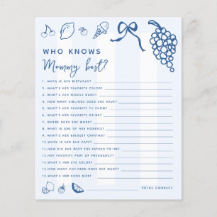 Hand Drawn Italian Who Knows Mommy Best Game