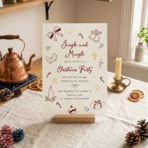 Hand Drawn Jingle And Mingle Christmas Party