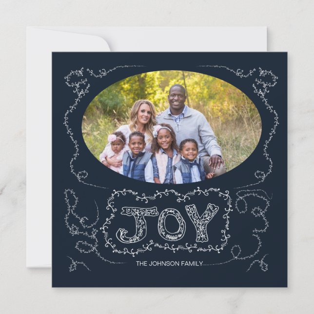 Hand Drawn Joy Christmas card  (Front)