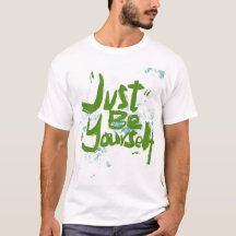 Hand - drawn ‘Just Be Yourself’ Inspirational Tee