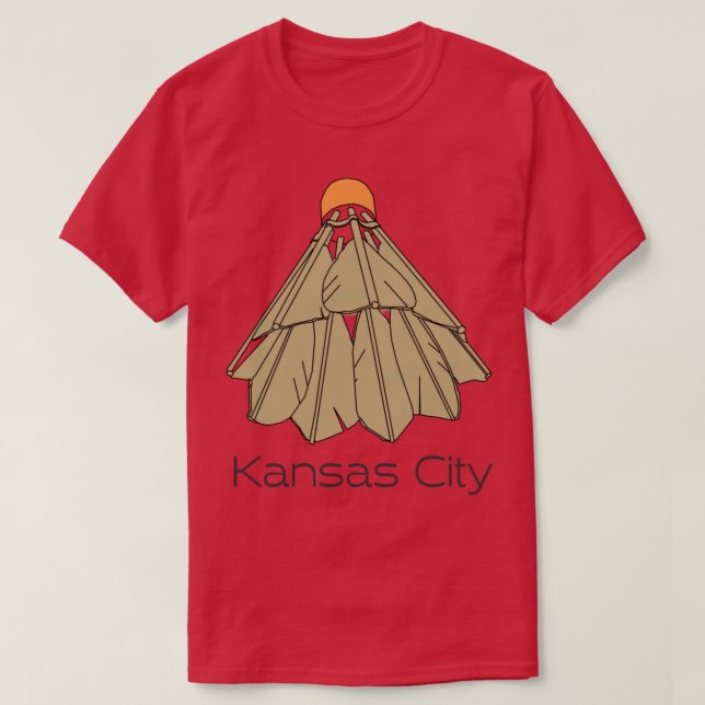 Hand Drawn Kansas City Shuttlecock T-Shirt (Design Front)