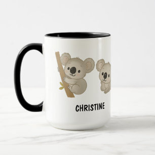 Hand Drawn Koala Bear Custom Cute Mug