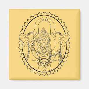 Hand Drawn—Lakshmi, Hindu Goddess. Magnet