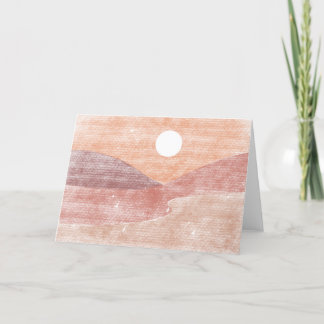 Hand Drawn Landscape Blank  Thank You Card