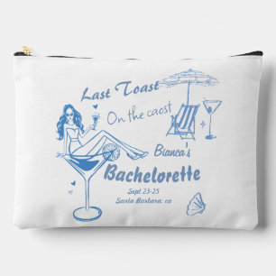Hand Drawn Last Toast On The Coast Bachelorette  Accessory Pouch