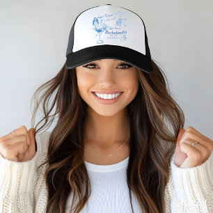 Hand Drawn Last Toast On The Coast Bachelorette  Trucker Hat