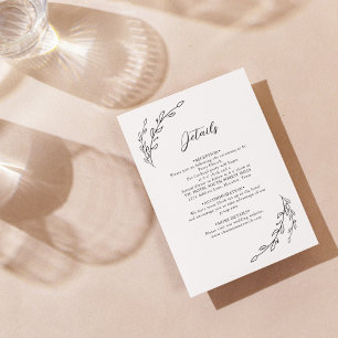 Hand Drawn Laurel Wreath Enclosure Card