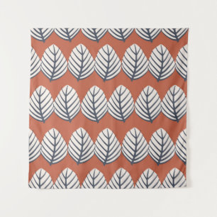 Hand drawn leaf motif seamless pattern  tapestry