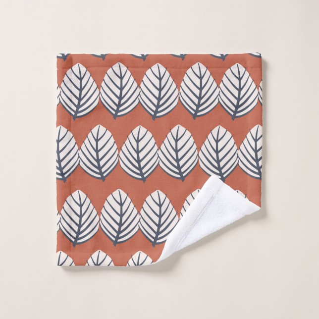Hand drawn leaf motif seamless pattern  wash cloth (Wash Cloth)