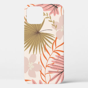 Hand Drawn Leaves: Exotic Jungle Pattern. iPhone 12 Case