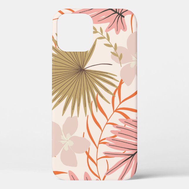 Hand Drawn Leaves: Exotic Jungle Pattern. Case-Mate iPhone Case (Back)