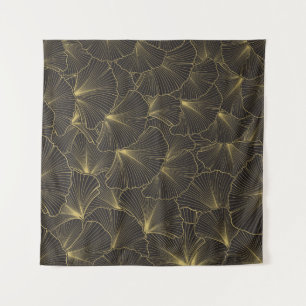 Hand drawn leaves of tropical plants. Vintage trop Tapestry