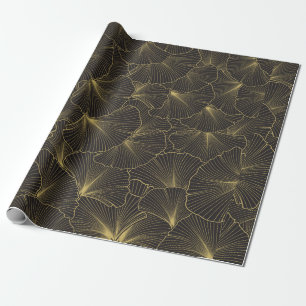 Hand drawn leaves of tropical plants. Vintage trop Wrapping Paper