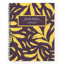 Hand Drawn Leaves Yellow Seamless Pattern 