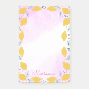 Hand Drawn Lemon Border Post-it Notes