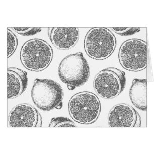 Hand drawn lemon pattern