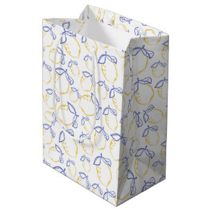 Hand Drawn Lemon Pattern Gift Bag