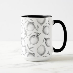 Hand drawn Lemon pattern Mug