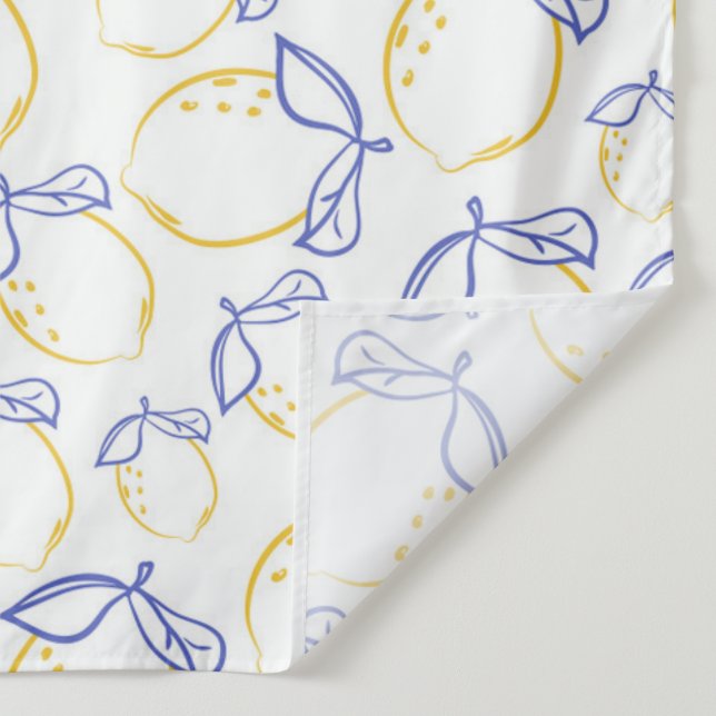 Hand Drawn Lemon Pattern Tapestry (Detail)