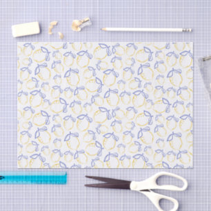 Hand Drawn Lemon Pattern Tissue Paper