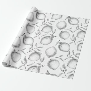Hand drawn Lemon pattern Wrapping Paper