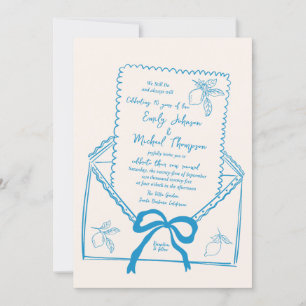 Hand Drawn Lemon We still do Vow Renewal  Invitation