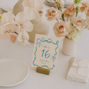 Hand Drawn Lemon Wedding 5x7 Table Number Card