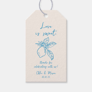 Hand Drawn Lemon Wedding Thank You Favour Tags