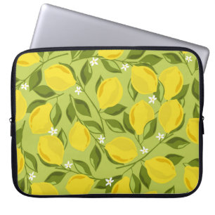 Hand Drawn Lemons Colourful Wallpaper Laptop Sleeve