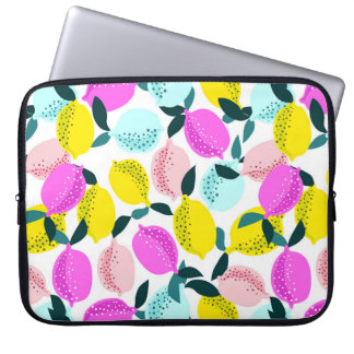 Hand Drawn Lemons Vintage Pattern Laptop Sleeve
