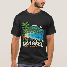 Hand Drawn Lenakel Vanuatu Travel Art Landmark