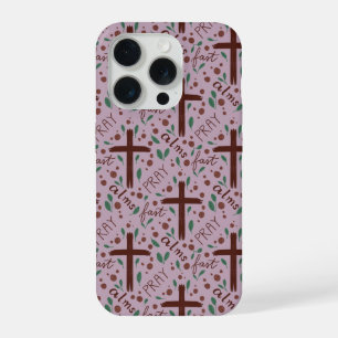 Hand-drawn Lenten Cross and Roses IPhone Case