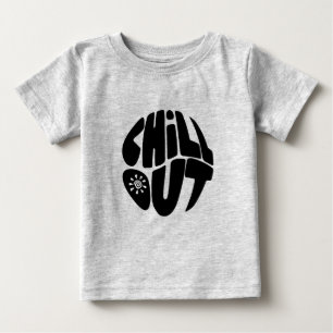 Hand drawn lettering phrase in the shape of a ball baby T-Shirt