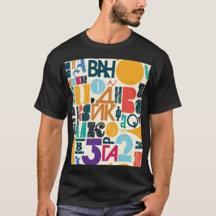 Hand-drawn letters: vintage seamless design. T-Shirt