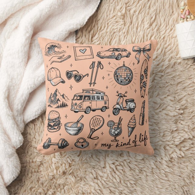 Hand Drawn Lifestyle Clipart Bundle,  Cushion (Blanket)