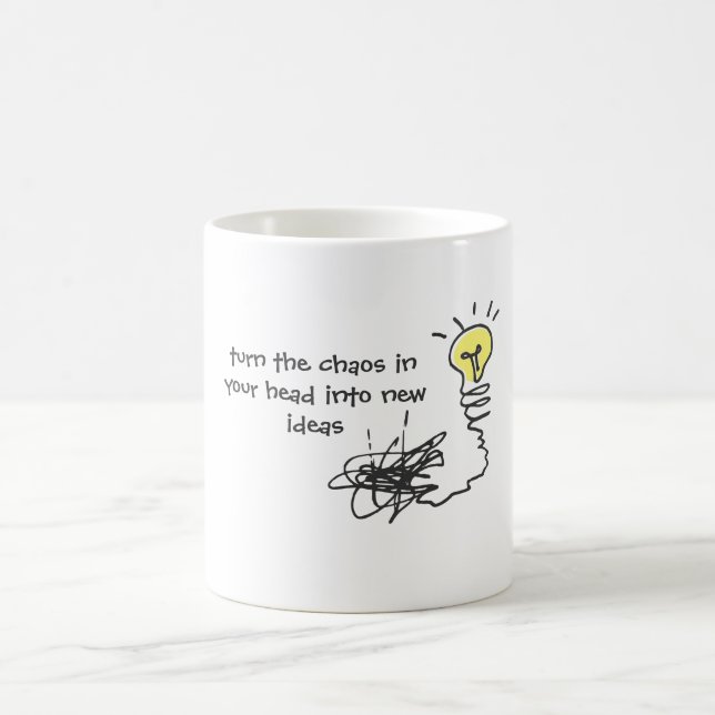 Hand drawn Lightbulb New Idea Coffee Mug (Center)
