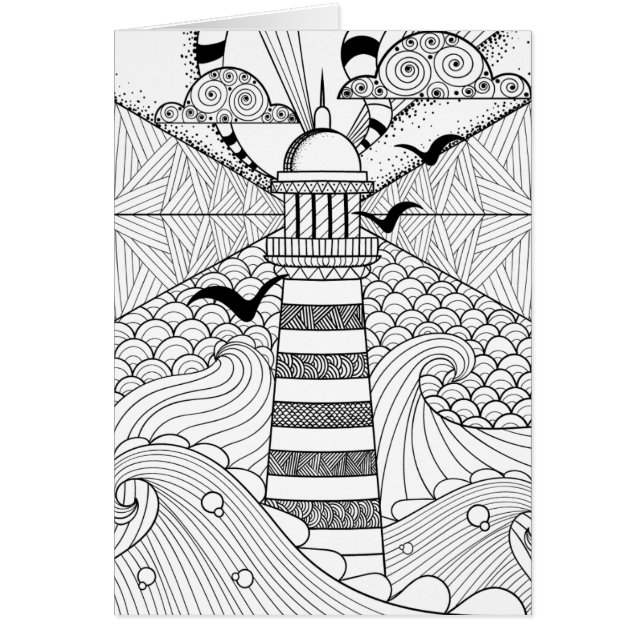 Hand Drawn Lighthouse Doodle (Front)