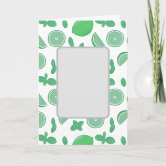 Hand Drawn Lime & Mint Botanical Greeting Card