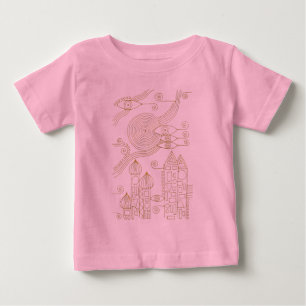Hand Drawn Lines By EDDArt - Come together 3 Baby T-Shirt