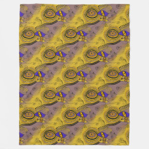Hand Drawn Lines By EDDArt - Come together 6 Fleece Blanket