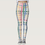 Hand Drawn Lines Colourful Striped Plaid Grid Leggings<br><div class="desc">Hope you like this fun design. Customise it with your own text too. And check my shop for matching items like tshirts,  towels,  wrapping paper,  cards and more! If you'd like something custom please drop me a note. Thanks for checking out my designs!</div>