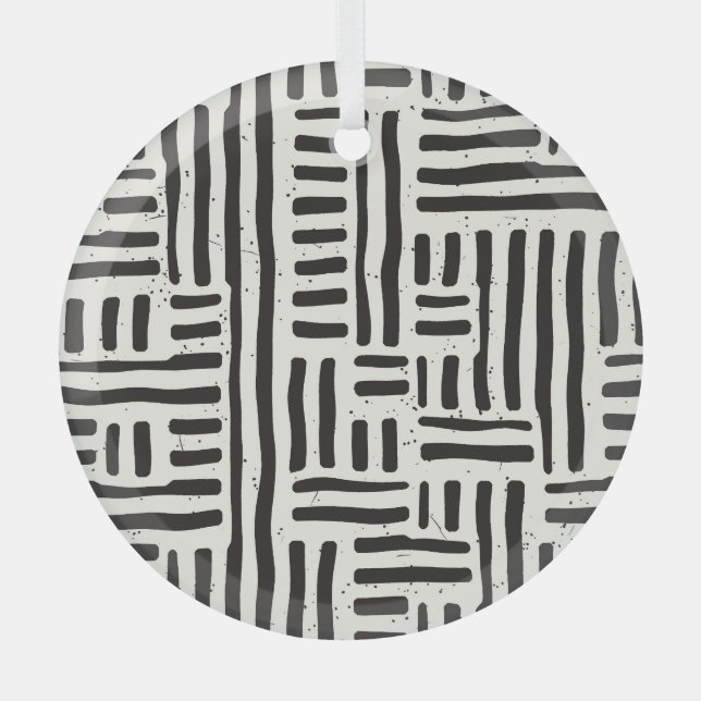 Hand-drawn lines, grungy seamless texture. glass tree decoration (Front)