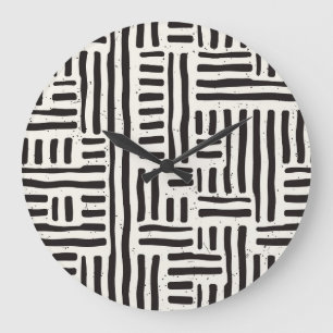 Hand-drawn lines, grungy seamless texture. large clock