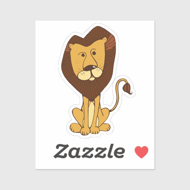 Hand Drawn Lion Sticker (Sheet)