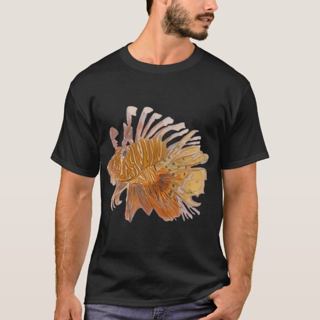 Hand Drawn Lionfish T-Shirt (Front)